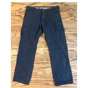 Lee Motion Stretch Original Straight Leg Dark Gray Cargo Pants Mens 34x30 EUC